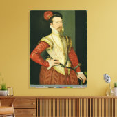 Robert Dudley (1532-88) 1st Earl of Leicester, c.1 Canvas Afdruk (Insitu (Woonkamer))