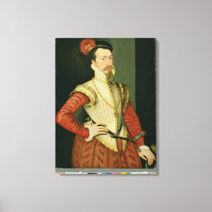 Robert Dudley (1532-88) 1st Earl of Leicester, c.1 Canvas Afdruk
