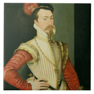 Robert Dudley (1532-88) 1st Earl of Leicester, c.1 Tegeltje