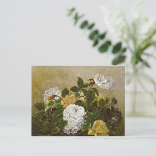  Robert Duncanson leeft nog steeds met Rozen Briefkaart (Staand voorkant)