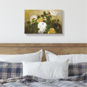  Robert Duncanson leeft nog steeds met Rozen Canvas Afdruk (Insitu (Slaapkamer))