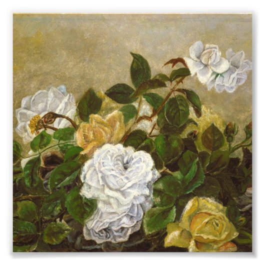 Robert Duncanson leeft nog steeds met Rozen Foto Afdruk (Voorkant)