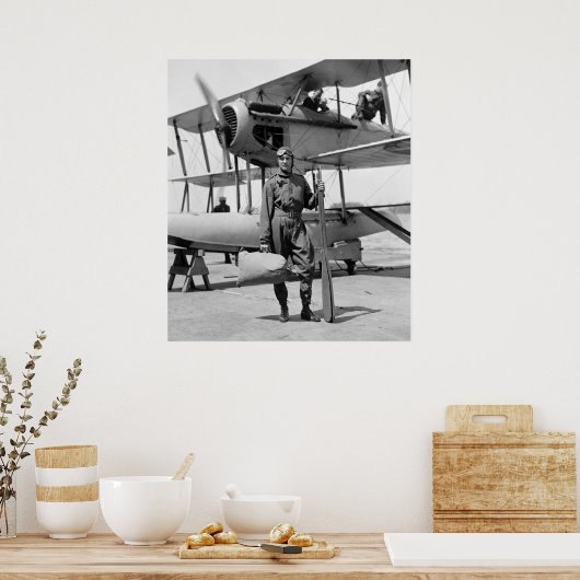 Robert E. Byrd met Hydrovliegtuig, jaren '20 Poster (Keuken)