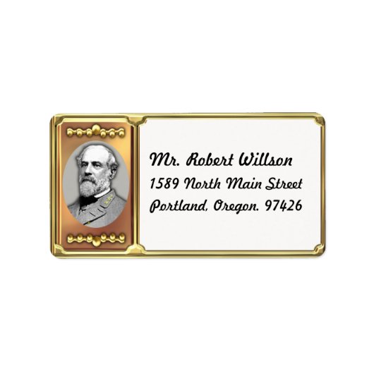 Robert E. Lee Address Label (Voorkant)