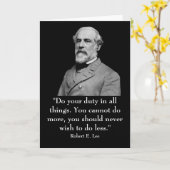 Robert E. Lee en citaat Kaart (Gele Bloem)