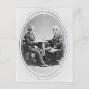 Robert E. Lee en Joseph E. Johnston Briefkaart