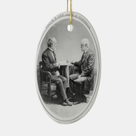 Robert E. Lee en Joseph E. Johnston Keramisch Ornament (Rechts)