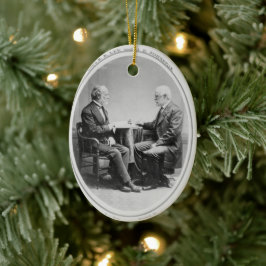 Robert E. Lee en Joseph E. Johnston Keramisch Ornament
