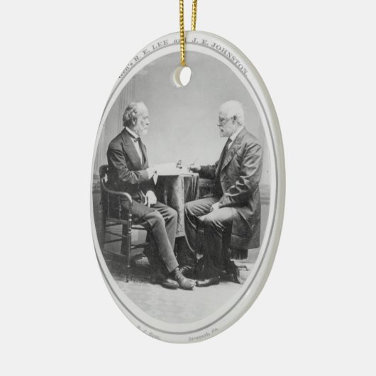 Robert E. Lee en Joseph E. Johnston Keramisch Ornament (Links)