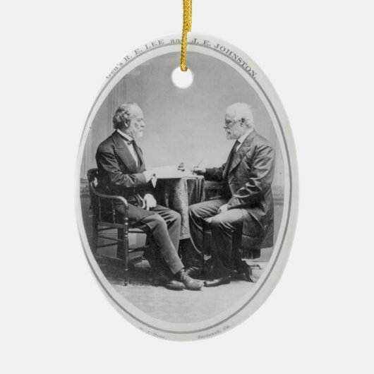Robert E. Lee en Joseph E. Johnston Keramisch Ornament (Voorkant)