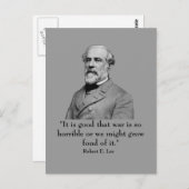 Robert E Lee en quote Briefkaart (Voorkant / Achterkant)