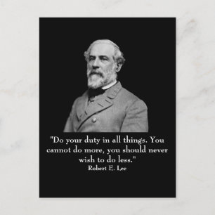 Robert E Lee en quote Briefkaart