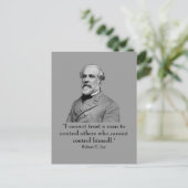 Robert E Lee en quote Briefkaart (Staand voorkant)