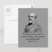 Robert E Lee en quote Briefkaart (Voorkant / Achterkant)