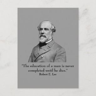 Robert E Lee en quote Briefkaart