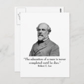Robert E Lee en quote Briefkaart (Voorkant / Achterkant)