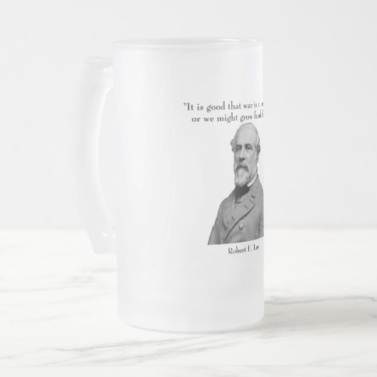 Robert E. Lee en quote Matglas Bierpul (Voorkant links)