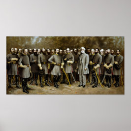 Robert E. Lee en Zijne Confederate Generals Poster