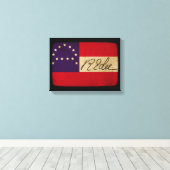 Robert E Lee Headquarters Flag Print (Insitu (Houten vloer))