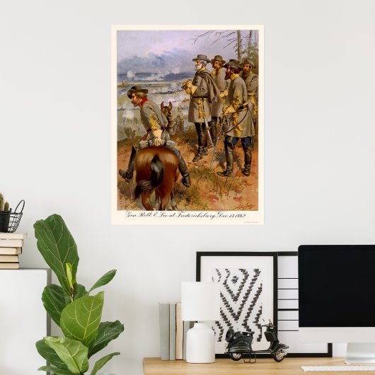 Robert E Lee in Fredericksburg, VA 1862 Poster (Thuiskantoor)