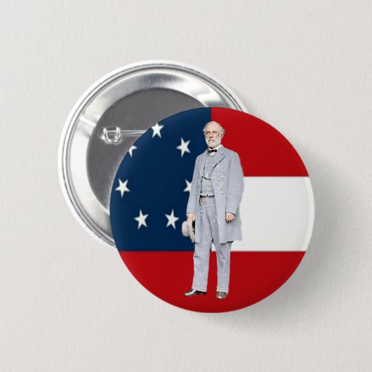 ROBERT E. LEE RONDE BUTTON 5,7 CM (Voorkant /achterkant)