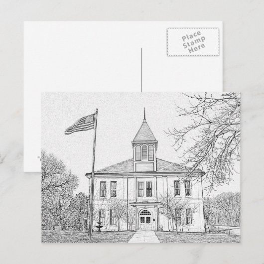 "Robert E Lee School" Parijs TN Briefkaart (Voorkant / Achterkant)