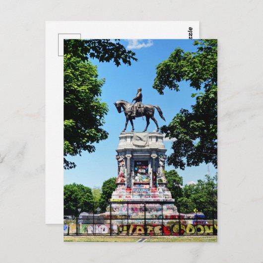 Robert E. Lee Statue Briefkaart (Voorkant / Achterkant)