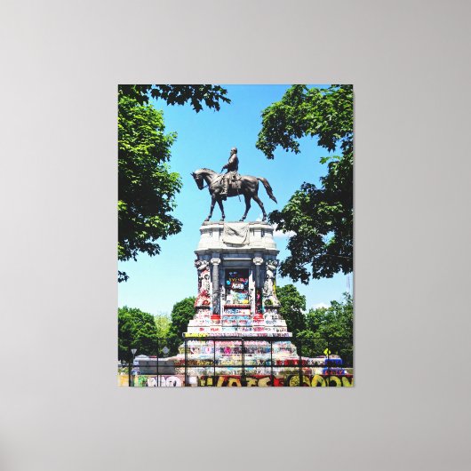 Robert E. Lee Statue Canvas Afdruk (Voorkant)