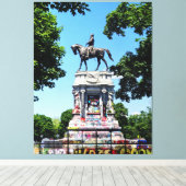 Robert E. Lee Statue Canvas Afdruk (Insitu (Houten vloer))