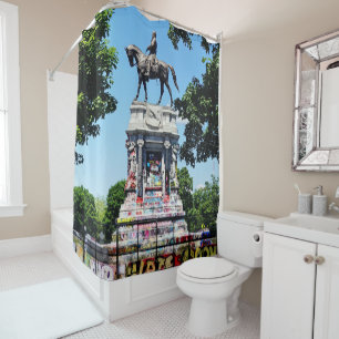 Robert E. Lee Statue Douchegordijn