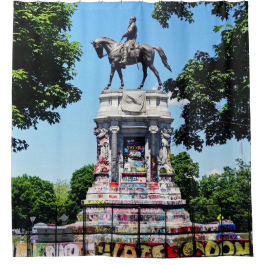 Robert E. Lee Statue Douchegordijn (Voorkant)