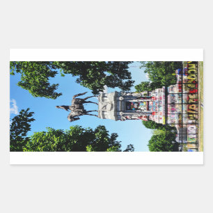 Robert E. Lee Statue Rechthoekige Sticker