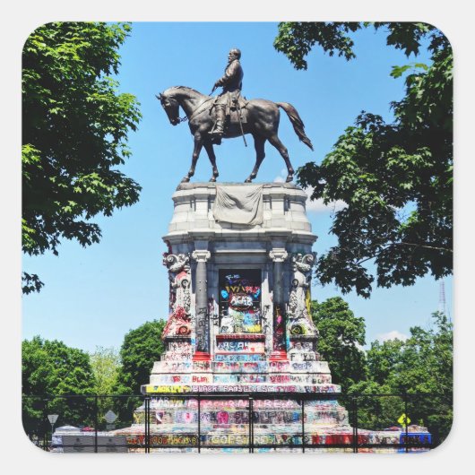 Robert E. Lee Statue Sticker (Voorkant)