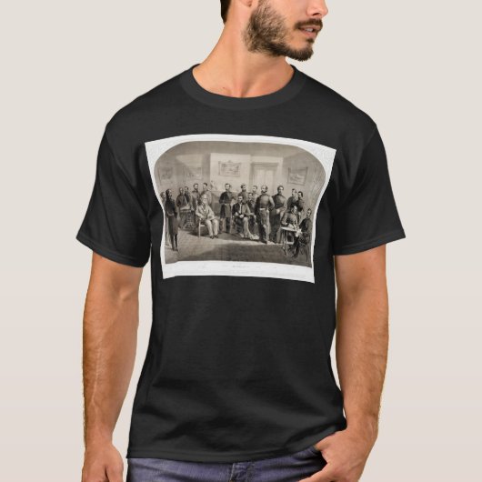 Robert E. Lee Surrenders aan Ulysses S. Subsidie T-shirt (Voorkant)