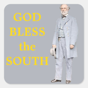 ROBERT E. LEE VIERKANTE STICKER
