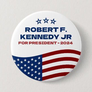 Robert F Kennedey Jr voor President 2024 Ronde Button 7,6 Cm