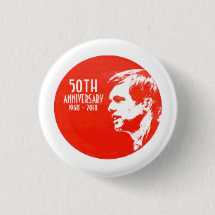 Robert F. Kennedy: 50ste Jubileum Ronde Button 3,2 Cm