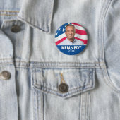 Robert F Kennedy JR 2024 - met vlag achtergrond Ronde Button 5,7 Cm (In situ)