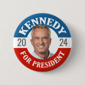 Robert F Kennedy JR 2024 Ronde Button 5,7 Cm (Voorkant)