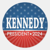 Robert F Kennedy JR 2024 - sterren strepen Ronde Sticker (Voorkant)