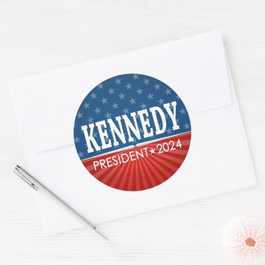Robert F Kennedy JR 2024 - sterren strepen Ronde Sticker (Envelop)