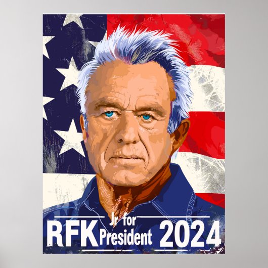 Robert F Kennedy, Jr. voor President 2024, RFK Jr Poster (Voorkant)