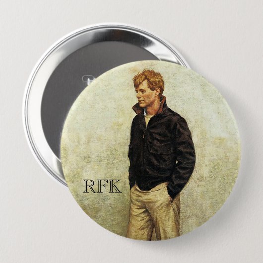 Robert F. Kennedy Ronde Button 4,0 Cm (Voorkant /achterkant)