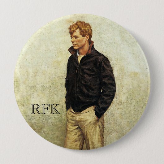 Robert F. Kennedy Ronde Button 4,0 Cm (Voorkant)