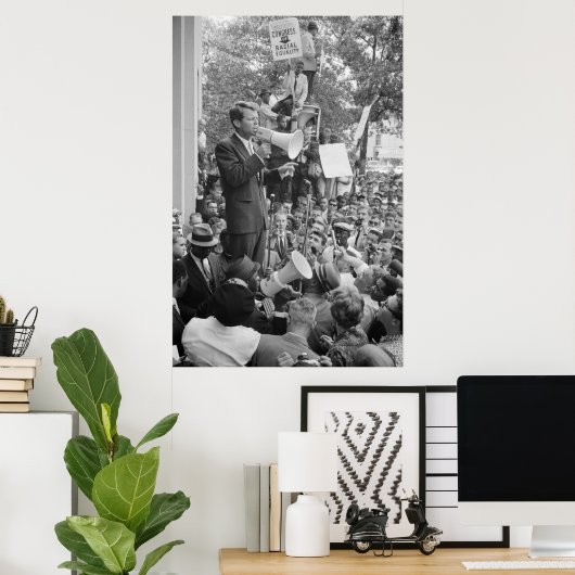 Robert F. Kennedy tijdens de betoging in CORE Poster (Thuiskantoor)