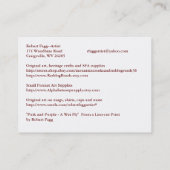 Robert Fagg - Artist Visitekaartje (Achterkant)