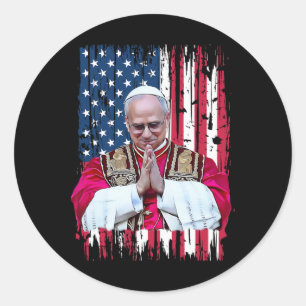 Robert Francis Prevost, de paus van Amerika Ronde Sticker