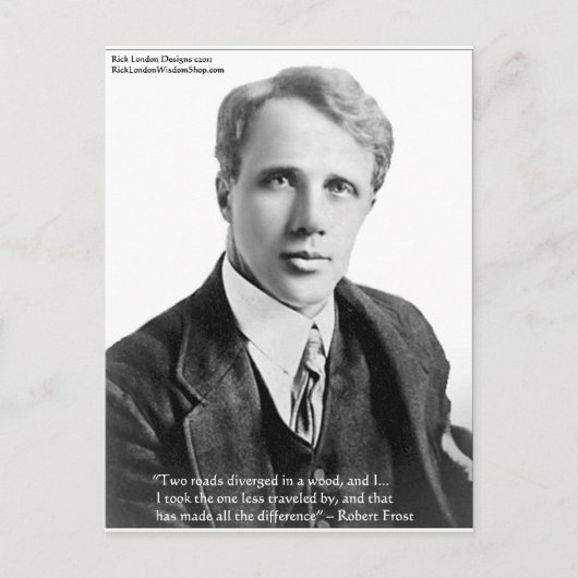 Robert Frost "Afgelegde Weg" citaat op Kaarten & C (Voorkant)