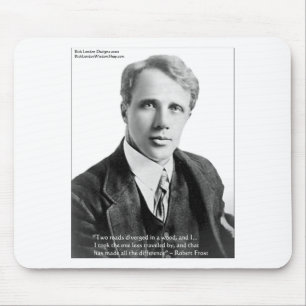 Robert Frost "Afgelegde Weg" Citaat op Kaarten & C Muismat
