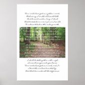 Robert Frost - De weg is niet bewandeld Poster (Voorkant)
